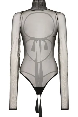 Nensi Dojaka Open Back Tulle Bodysuit