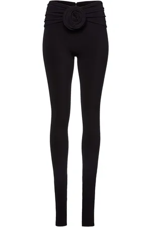 MAGDA BUTRYM Draped Jersey Leggings W/rose
