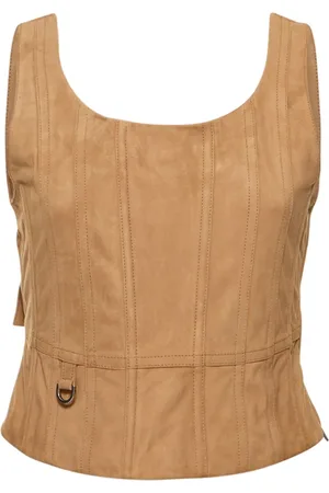 Saks Potts Syra Suede Corset Top