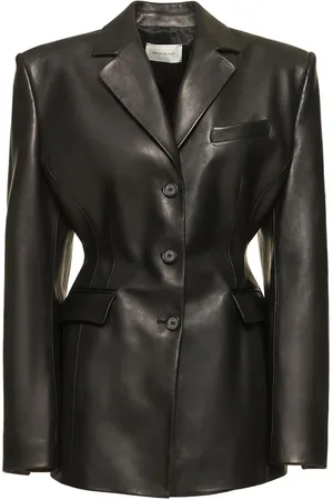 MAGDA BUTRYM Leather Tie-back Blazer