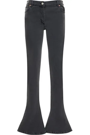 MAGDA BUTRYM Flared Low Rise Cotton Denim Jeans