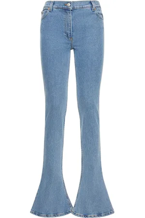 MAGDA BUTRYM Flared Low Rise Cotton Denim Jeans