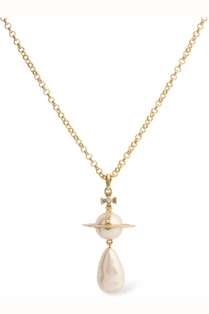 Vivienne Westwood Giant Faux Pearl Drop Pendant Necklace
