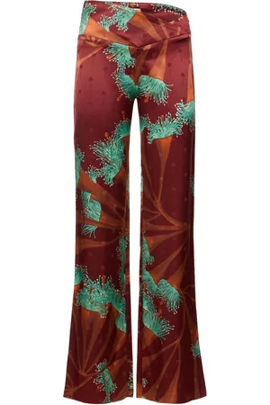 JOHANNA ORTIZ Chocolate Unbound Silk Wide Pants