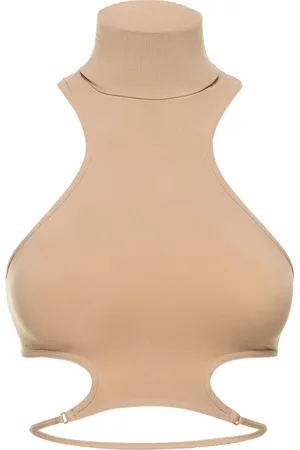 ANDREADAMO Sculpting Jersey Halter Neck Top