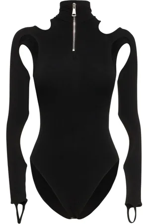 ANDREADAMO Sculpting Jersey Cutout Bodysuit