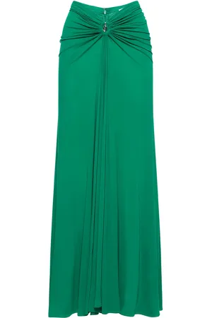Paco rabanne Jersey Keyhole Draped Midi Skirt