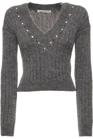 Alessandra Rich Mohair Blend Knit Sweater