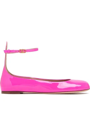 VALENTINO GARAVANI 5mm Tango Patent Leather Ballerina Flats