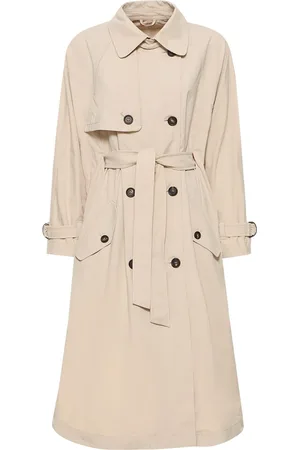 Brunello Cucinelli Belted Tech Gabardine Trench Coat
