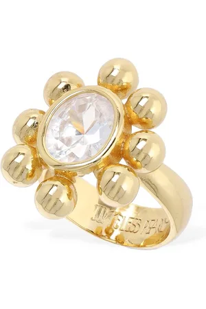 Timeless Pearly Flower Crystal Thick Ring