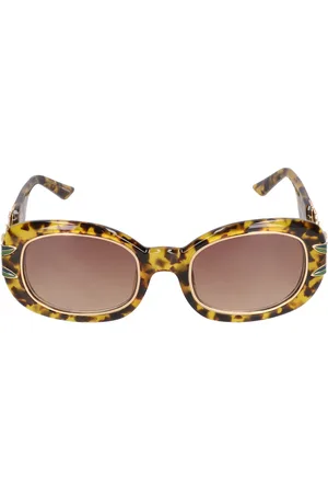 Casablanca Oval Acetate Sunglasses W/laurel Detail