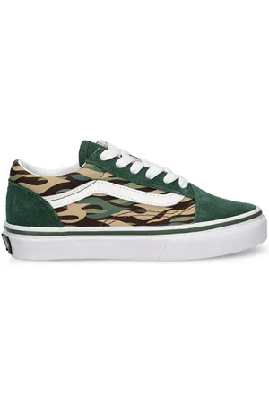 Vans Old Skool V Leather Blend Strap Sneakers
