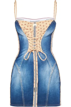 Dsquared2 Denim Mini Corset Dress