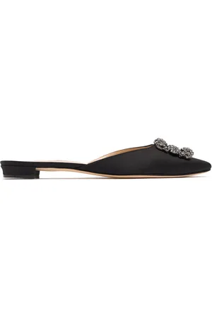 Manolo Blahnik Hangisi Satin Mules