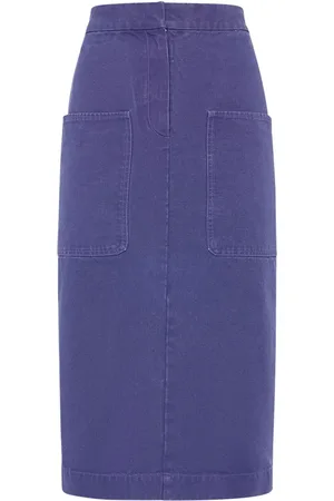 Max Mara Cardiff Cotton Canvas Midi Pencil Skirt