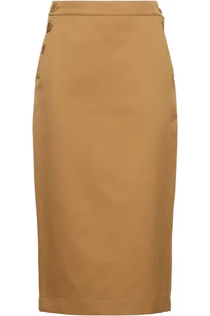 Max Mara Cresta Cotton Gabardine Pencil Skirt