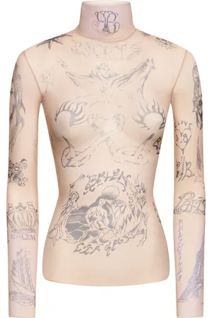 Balenciaga Tattoo Stretch Tech Turtleneck T-shirt