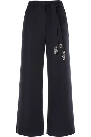 Max Mara Agostin Cotton Pants W/ Embellished Belt