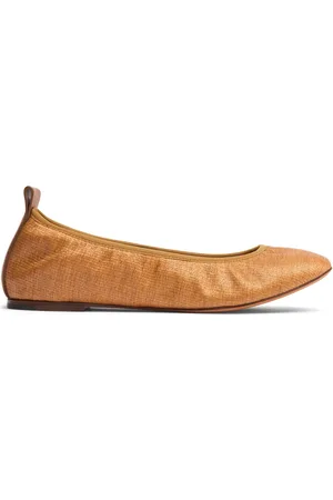Lanvin 5mm Raffia Ballerinas