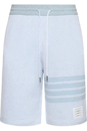 Thom Browne Cotton & Silk Sweat Shorts W/bars