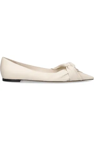 Jimmy Choo 10mm Hedera Leather Ballerina Flats