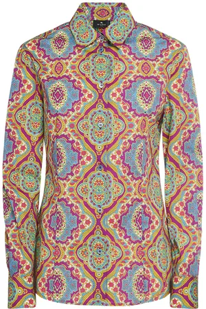 Etro Printed Cotton Long Sleeve Shirt