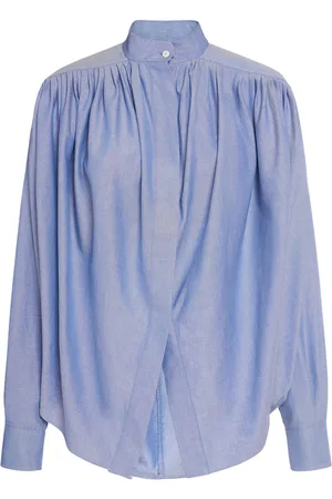 Etro Draped Cotton Long Sleeve Shirt