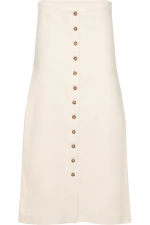 Loulou Studio Atri Cotton Blend Midi Skirt