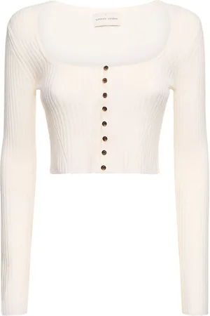 Loulou Studio Dahlia Wool Blend Crop Cardigan