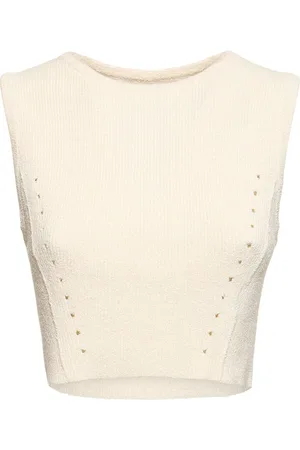 Loulou Studio Chace Viscose Blend Crop Top