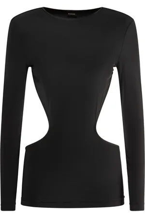 Balenciaga Cut Out Nylon Blend Top