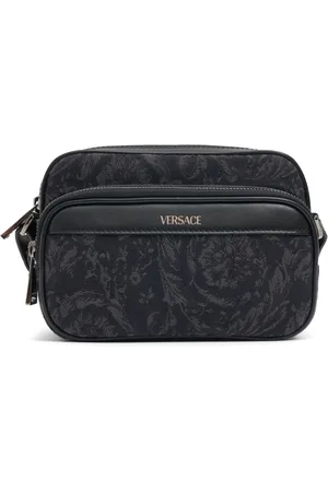 VERSACE Small Jacquard Canvas Crossbody Bag