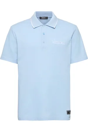 VERSACE Logo Cotton Piquet Polo