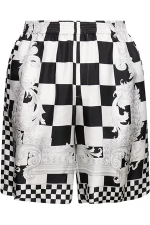 VERSACE Medusa Printed Silk Twill Shorts