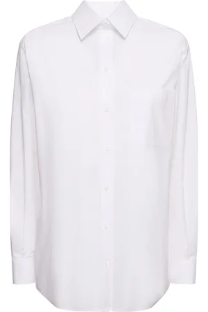 Moschino Stretch Cotton Poplin Back Logo Shirt