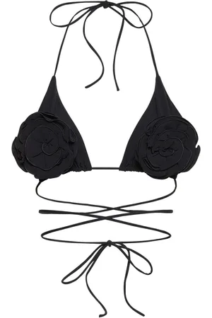 MAGDA BUTRYM 3d Flower Tech Triangle Bikini Top