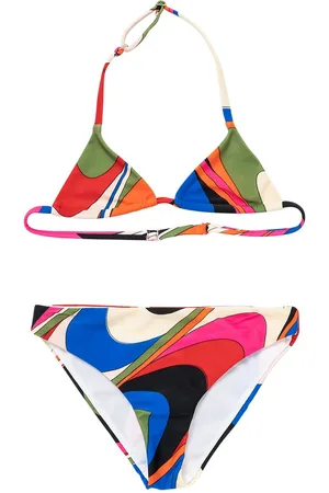 Puccini Printed Lycra Triangle Bikini Set