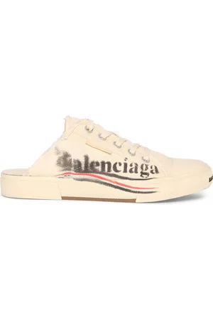 Balenciaga 20mm Political Logo Cotton Mules