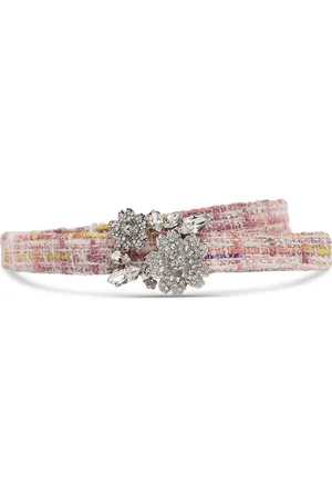 Roger Vivier 1.5cm Rv Bouquet Crystal Belt