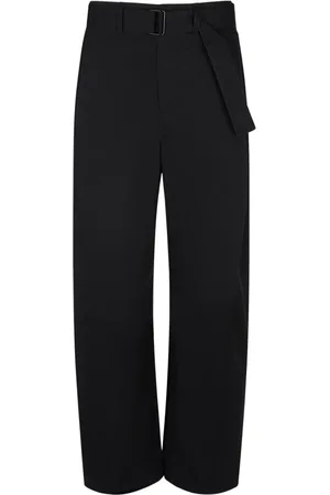LEMAIRE Belted Cotton Tapered Pants