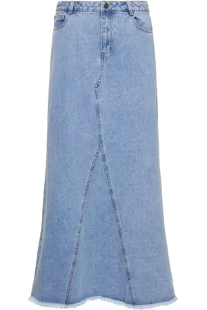 Designers Remix Miles Patchwork Denim Maxi Skirt