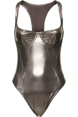 The Attico Metallic Lycra One Piece Swimsuit