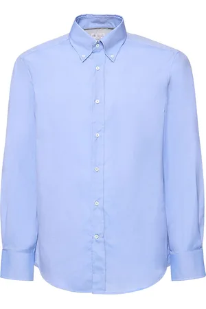 Brunello Cucinelli Cotton Twill Button Down Shirt