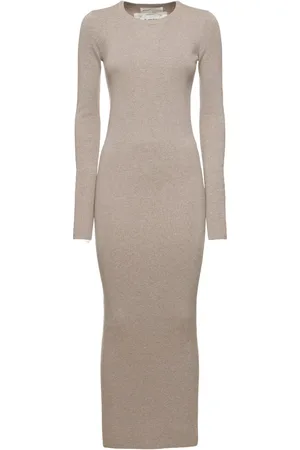 EXTREME CASHMERE Snake Cotton & Cashmere Long Dress