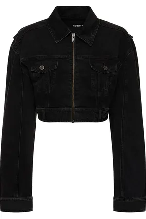 ROTATE Washed Denim Cropped Jacket
