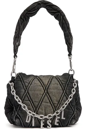 Diesel Small Charm Denim Shoulder Bag