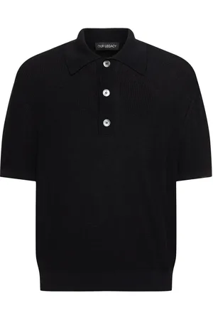 OUR LEGACY Crispy Cotton Blend Knit S/s Polo