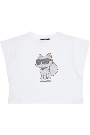 Karl Lagerfeld Embellished Cotton Jersey T-shirt