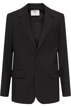 Ami Single Breasted Wool Gabardine Blazer